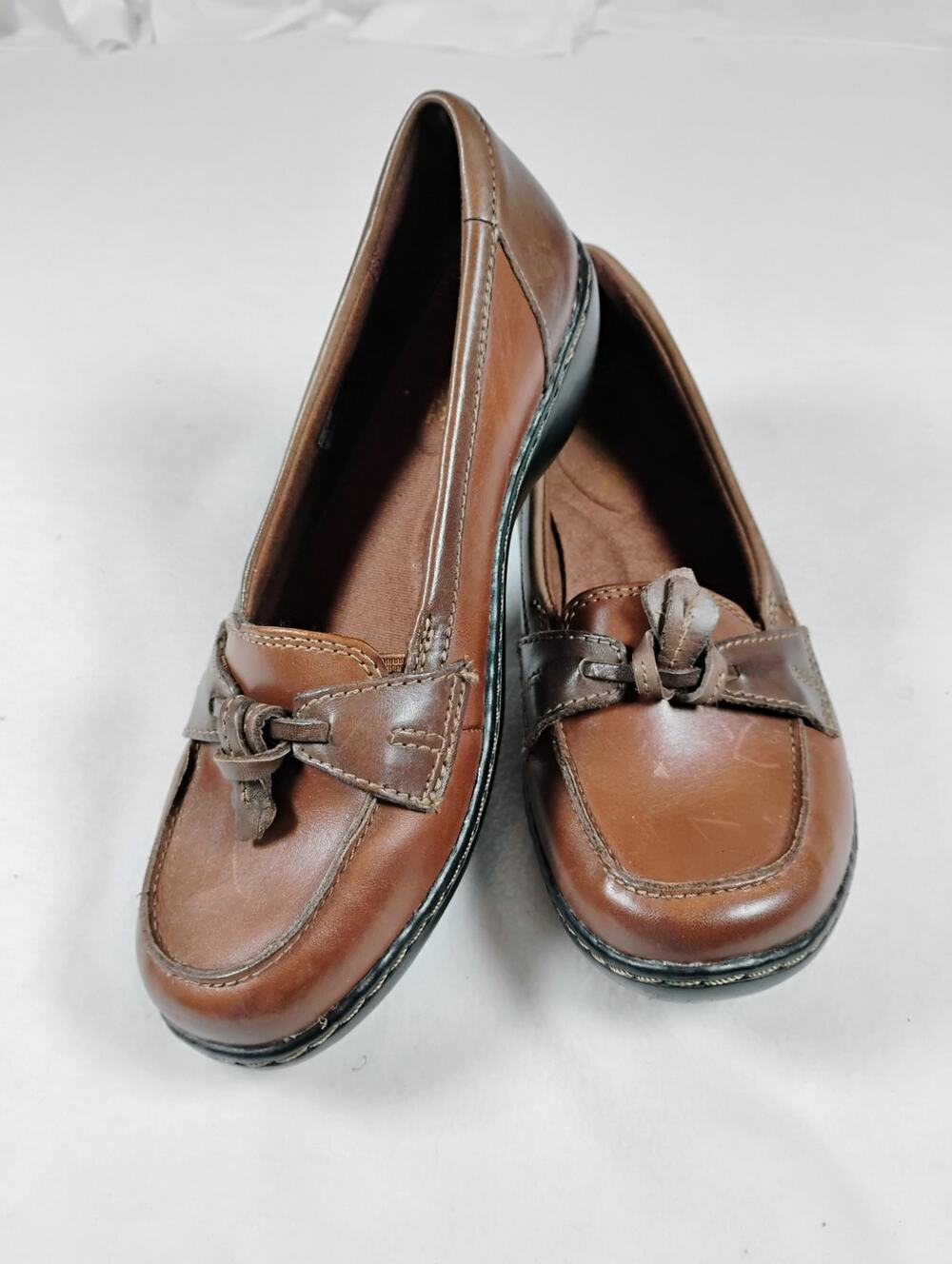 Clarks Ultimate Comfort Tassel Loafers Womens Size 5M Brown Moc Toe